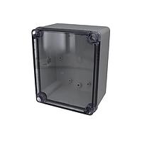 Bud Industries PTS-25319-C NEMA/IP Rated PC+10% Fiberglass Box with Clear Cover (6.7 X 5.5 X 3.7 In)