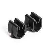 HellermannTyton 133-03187 Tube and Pipe Clip Tube and Pipe clip, 2x 6.5-7.0mm diameter, PA66HIRHSUV, Black, 3,000/ctn