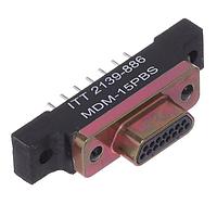 ITT Cannon MDM-15PBS Micro-D D-Sub Connectors MDM-15PBS