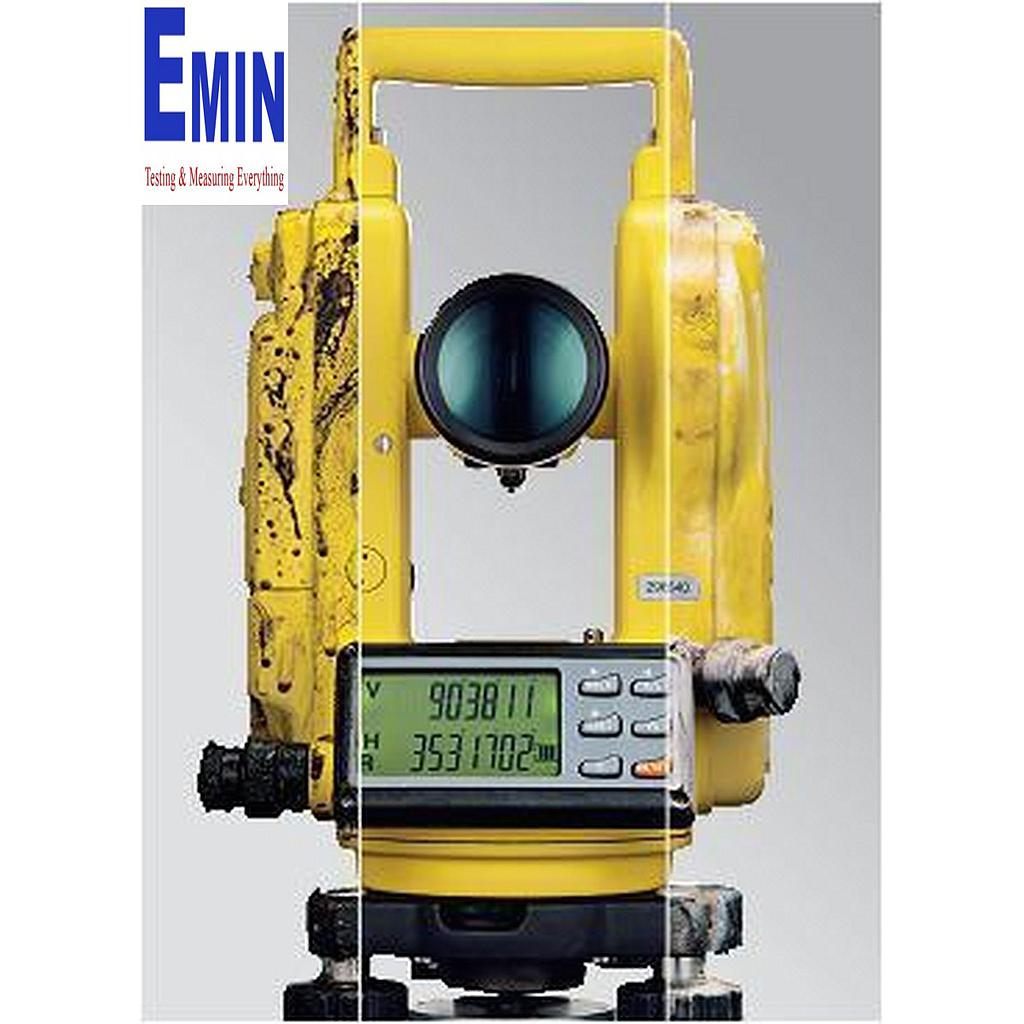 Surveying team using a theodolite for angle measurement on site