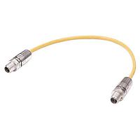 HARTING 21330505855400 Cat 6a M12 X-code Press&Go Double Ended Cable Assembly, 8pin, straight male to straight male, 4x2xAWG26/7 Cat6a, PVC yellow, 40m