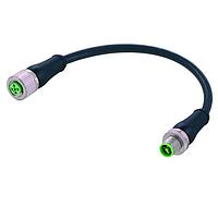 HARTING 21343637446050 Sensor Cables / Actuator Cables M12 T-cod 4-pol st/st m/f PUR 5,0m