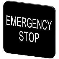 SIEMENS 3SU19000AF160DA0 Labeling Plate, Emergency Stop INSCR. LABEL,BLK 22X22MM, EMERGENCY STOP