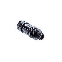 Amphenol LTW MSAP-04BMMA-SL8001 Sensor Cables / Actuator Cables M12 Circular Metric Connector, A Code, Plastic, 4A, 04 pins, Male Connector, Male Contact, Straight, Screw Thread, Solder, Field Installable, F4.5 - F6.5mm, IP68 Mated