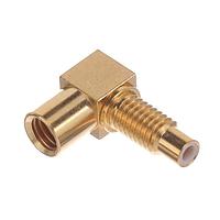 Radiall 1006-1541-010 Connectors SMC / RIGHT ANGLE JACK MALE SOLDER CLAMP FOR .085''/50 SR GOLD