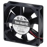 Sanyo Denki 9GV0948H102 Axial DC Axial Fan, 92x92x38mm, 48VDC, Guide Vane