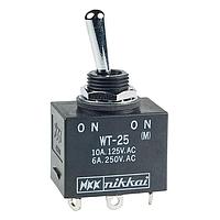 NKK Switches WT25S Environmentally Sealed Toggles ON None (ON) DPDT Solder Lug Panel Mnt