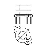 EPCOS B65806N1108D001 Ungapped RM5 COIL FORMER 8 PINS
