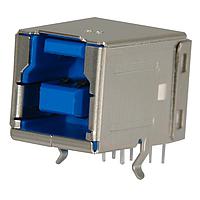 Kycon KUSBX-BS1N9-1-BL30 USB Type B Connectors 9P USB 3.0 TYPE B SOCKET TH 30u" GOLD