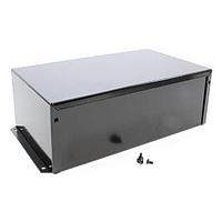 Hammond Manufacturing 1411FBUBK Utility Utility Enclosure - 10 x 6.0 x 3.5" - Aluminum Black w /Flanges