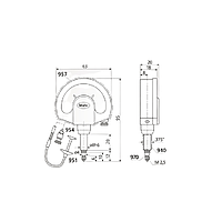 Mahr 4334905DKS Mechanical Dial Comparators (1003ZT, ± .0020", IP54)