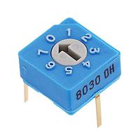 Nidec Components S-8030 Rotary Switches rotary code octal, complementary code, top adj.