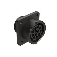 Amphenol SINE Systems FLS014N12S03-PM Connectors 12 POS SQUARE FLANGE RECEPT