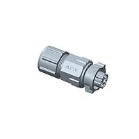 Amphenol LTW DCD-06BFFB-QL8001 Standard Circular Connector X-Lok, Large Size, Plastic, 20A+5A, 06 pins, Female Connector, Female Contact, Straight, Push Lock, Screw-in, Field Installable, F8.0 - F14.5mm, IP68