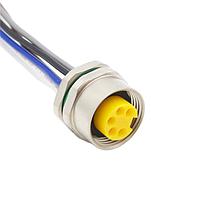 Bulgin PXMBNI78FPF05AFLPG135001 Sensor Cables / Actuator Cables 5 Contacts 7/8" Front Panel Mounting Female 100mm Flying Leads