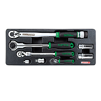 TOPTUL GCAT0803 Torque Wrench, Adaptor & Ratchet Handle Set (8 pcs)