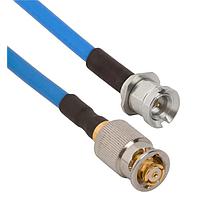 Amphenol SV Microwave FQSMP-085-MBSMP-180 RF Cable Assemblies SMP F QB to SMP M BKHD 18"Cable