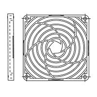 ebm-papst LZ30P Guard Plastic Finger Guard for 4000/9000 Series, 120mm, 4 Mount