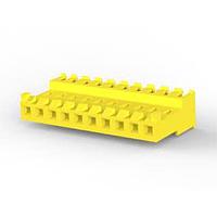 AMP Connectors - TE Connectivity 4-644466-0 Receptacle Housing 10P CONN ASSY 20 AWG YEL FEED THRU