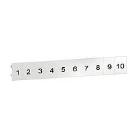 SCHNEIDER SSDZLN1 Accessories and Hardware Clip-in Legends, Numbered strip (1 to 10)