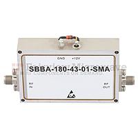 Fairview SBBA-180-43-01-SMA 12 GHz to 18 GHz, 43 dB Gain Broadband High Gain Amplifier with 1 Watt and SMA