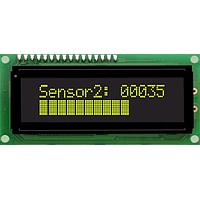 Matrix Orbital MOI-AL162A-XY3SE LCD Character Display Modules Black Background Yellow Text