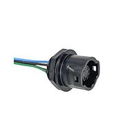 Amphenol LTW CBD-06RFFS-RC8C15 Sensor Cables / Actuator Cables RBL, Middle Size, Plastic, 10A+5A, 06 pins, Female Connector, Female Contact, Circular, Push Lock With Latch, Solder, Receptacle With Cable/Wire, Length 150mm, IP68