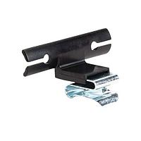 HellermannTyton 133-04255 Edge Clip Edge Clip and Tape Clip, Panel Thickness .10" - .20 ", 1.43" Long, PA66HIRHSUV, Black, 4000/ctn