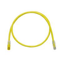 Panduit UTPK6A1MYL Cat 6a Keyed Copper Patch Cord, Cat 6A, Yellow