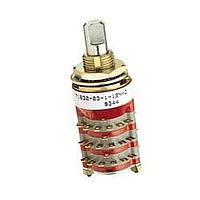 Grayhill 71C301107N-1112NC Rotary Switches Rotary Switch, Concentric shaft, 30-deg;, 1 deck, 1 pole/deck, 7 positions/pole, non-shorting - 1 deck, 1 pole/deck, 12 positions/pole, non-shorting, continuous, 71C30-1BF-1AL