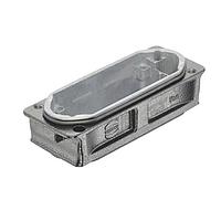 HARTING 09405160312 Hoods 16B HPR Compact Bulkhead Housing, Screw Locking, w/ flat gasket