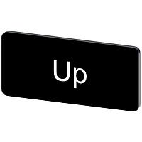 SIEMENS 3SU19000AC160DL0 Labeling Plate, Up INSCR. LABEL, BLACK 12.5 X 27MM,  UP