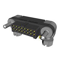 Amphenol Socapex MHDAS2M016YCE61 Connectors Micro HDAS 16 male right angle pc tail contacts16 position pin 1.27 mm 2 row right Angle