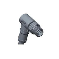 Amphenol LTW 8-04BMMM-SR7B03 Sensor Cables / Actuator Cables M8 Circular Metric Connector, A Code, Metal, 3A, 04 pins, Male Connector, Male Contact, Right Angle, Screw Thread, Overmolded, Length 3000mm, IP67 Mated
