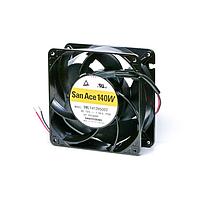 Sanyo Denki 9WL1412H5002 Axial Axial Fan, 140x140x51mm, 12VDC, Splash/Dust Proof, Long Life 100K, Ribless, IP68