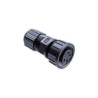 Amphenol LTW CB-04BFFA-SL7001 Standard Circular Connector Ceres, Middle Size, Plastic, 10A, 04 pins, Female Connector, Female Contact, Straight, Screw Thread, Solder, Field Installable, F4.0 - F9.6mm, IP67