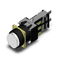 Omron Automation and Safety A165L-TWM-T1-2 Industrial Switches IL PB RND WHT 110VDC LED DPDT Pushbutton