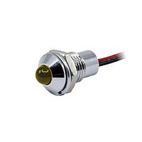 VCC CC-1-3055-9920-I Panel Mount Reflector LEDs PMI Dia .319" (8.10mm) Yellow 120VAC