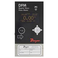 Dwyer DFM-48010-V-ALA2 Digital Flow Meter - Mass/Volumetric Gas Flow, OLED, NIST Traceable (10 l/min, ± 0.5 % of reading, + 0.2 % FS, 1/4 in, Compression Fitting)