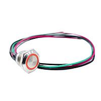 E-Switch SV4FW3SS-3H1 Anti-Vandal ANTI-VANDAL, 2A 36VDC, SPST Off-(On), Panel Mount, Front Wire Leads 500mm