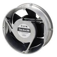 Sanyo Denki 109E2024MH001 Axial DC Axial Fan, 200x70mm Round, 24VDC, Ribless, Tachometer