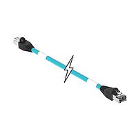 Molex 1201080560 Ethernet Cables / Networking Cables ENET RJ45/RJ45 2PR 5M TPE TEAL