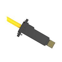 Banner Engineering RDLP-1125E Specialized Cables Cordset: Single Ended LP-Custom; 11-pin Straight Male; 8 m 11x24 Yellow PVC Jacket; TPU Black