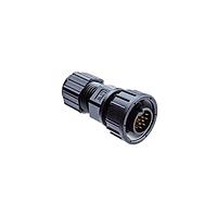 Amphenol LTW CD-09BFMA-LL7001 Standard Circular Connector Ceres, Middle Size, Plastic, 5A, 09 pins, Female Connector, Male Contact, Straight, 2 Points Lock, Solder, Field Installable, F4.0 - F9.6mm, IP67