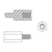 Eagle Plastic Devices 561-MF632-50 Round Male Female Threaded Standoff, #6-32, 1/2 Spacer