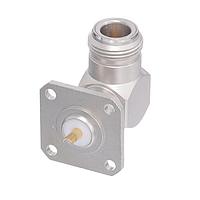 Radiall R161653000W Panel Receptacles N / RIGHT ANGLE JACK RECEPTACLE SQUARE FLANGE WITH SOLDER POT CONTACT