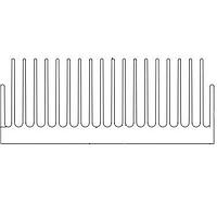 Wakefield Thermal 122255 Extrusions Extrusion Cut to L, 12 Inch, High Aspect Ratio, Heat Sink 13694, 12x6.9x2.8 Inch