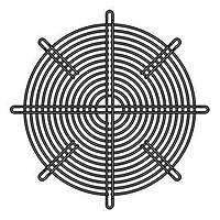 Sanyo Denki 109-720H Guard 200mm Fan Finger Guard, Inlet/Outlet, Black