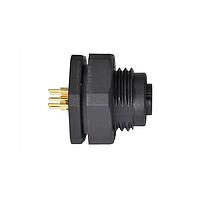 Amphenol LTW HPC-05PFFP-SF8001 Connectors NMEA 2000, Micro, Plastic, 4A, 05 pins,  Female Connector, Female Contact, Hexagonal, Screw Thread, PCB 180, Receptacle, IP68