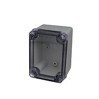 Bud Industries PTS-25308-C NEMA/IP Rated PC+10% Fiberglass Box with Clear Cover (4.3 X 3.2 X 2.8 In)